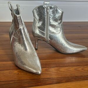 Guess Silver Ankle Boots